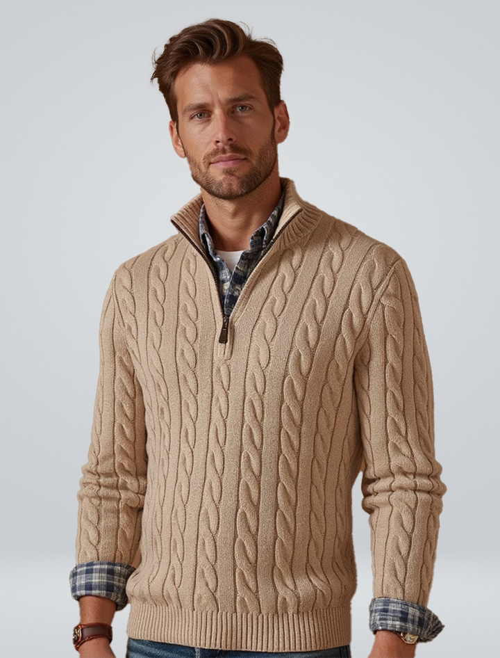 Herren Winter Kalte Jahreszeit Zip Pullover