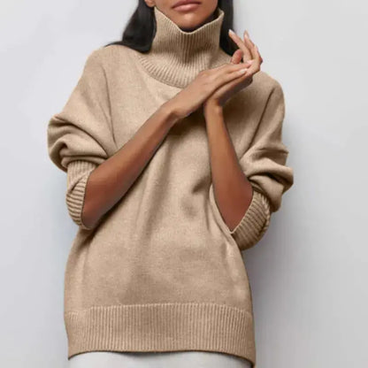 Oversize-Warmer Rollkragenpullover für Damen