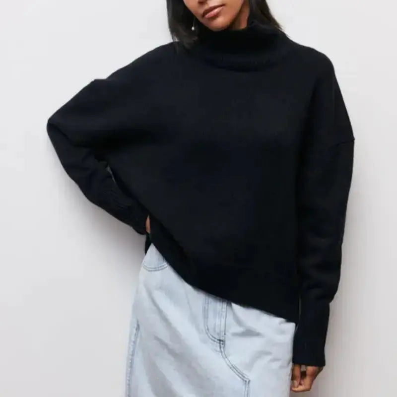 Oversize-Warmer Rollkragenpullover für Damen