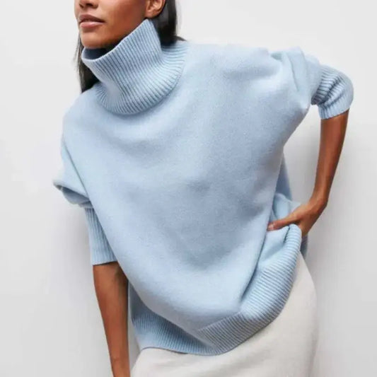 Oversize-Warmer Rollkragenpullover für Damen