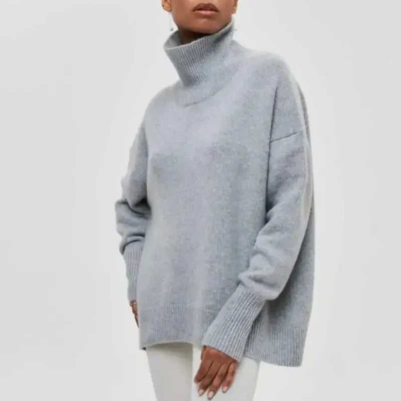 Oversize-Warmer Rollkragenpullover für Damen