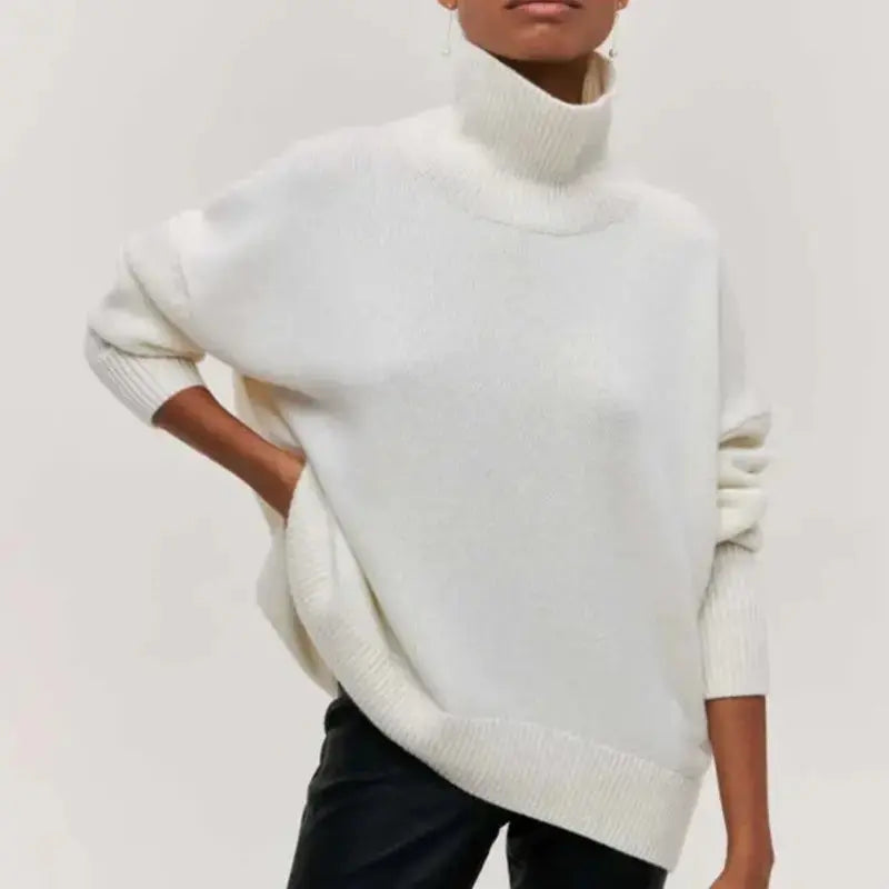 Oversize-Warmer Rollkragenpullover für Damen