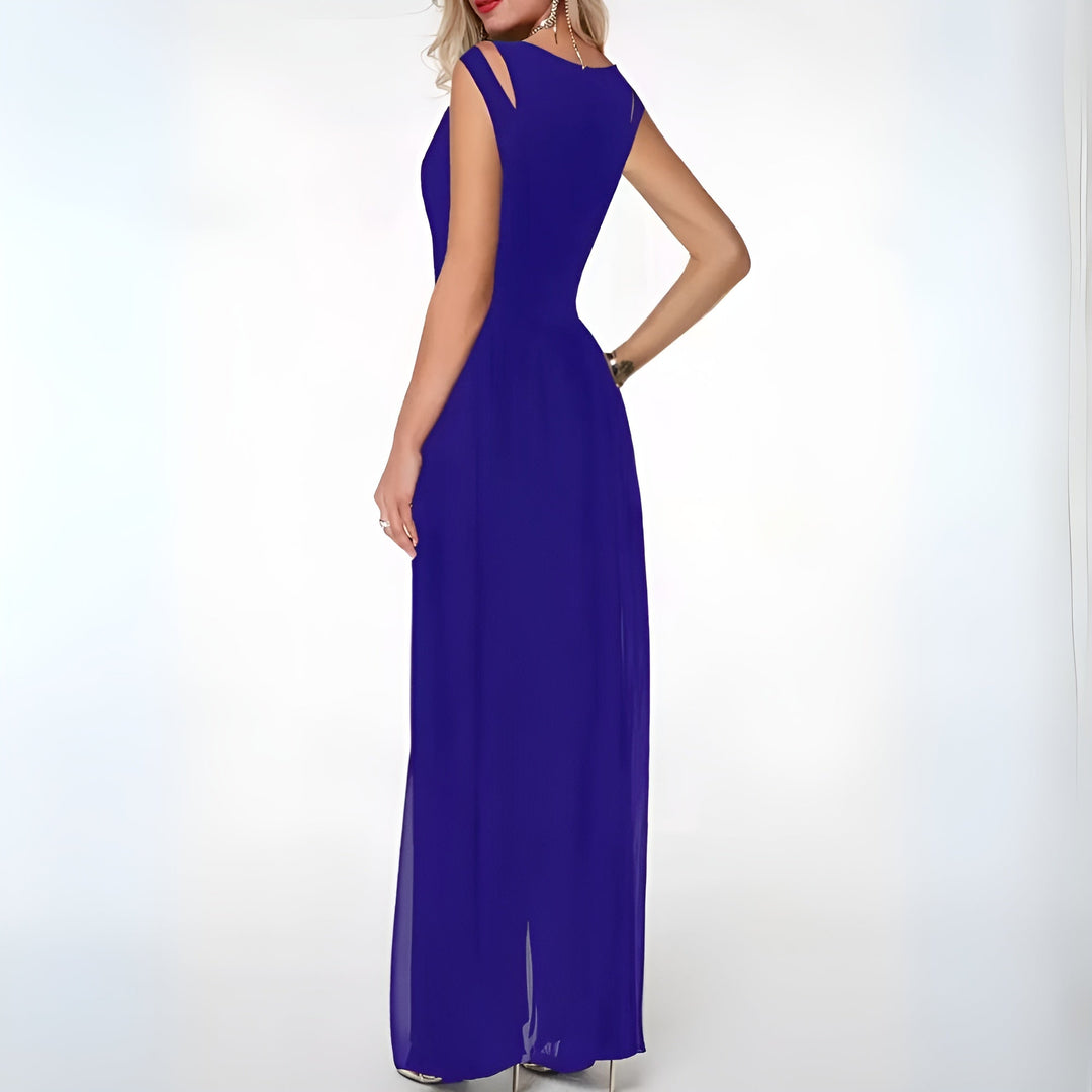 Damen Jumpsuit mit transparentem Overlay für eleganten Gebrauch