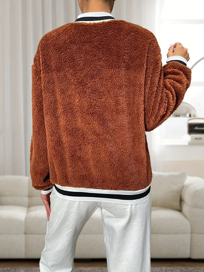 Sherpa Winter Bomberjacke Varsity Stil Gemütlicher Look Damen