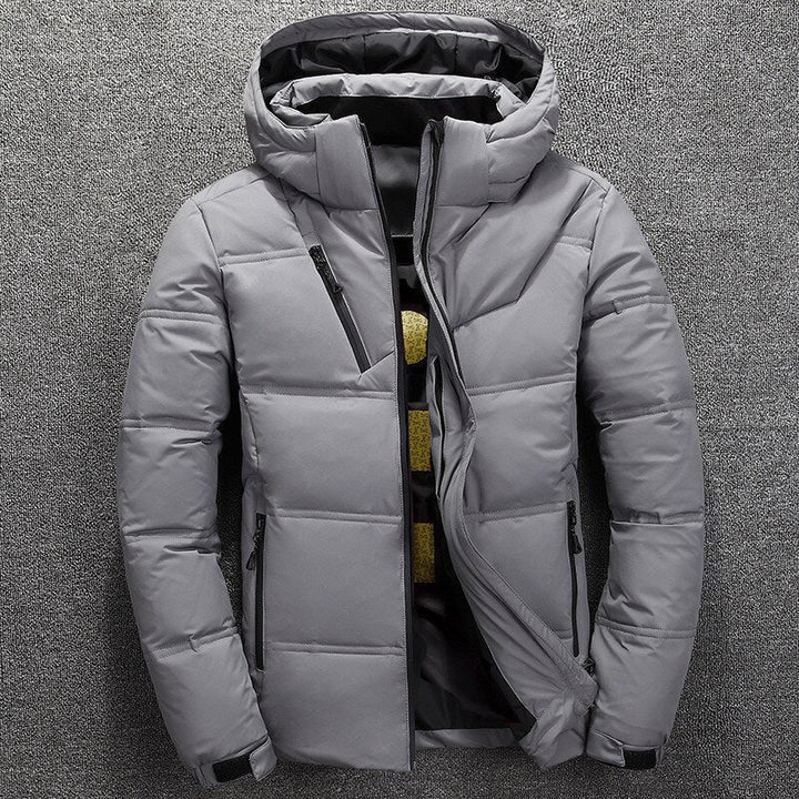 Herren Winter Gesteppte Kapuzenjacke