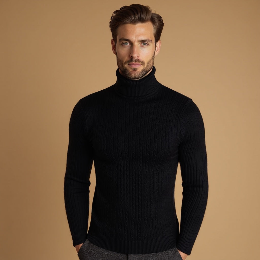 Herren Winter Kalte Jahreszeit Rollkragen Pullover