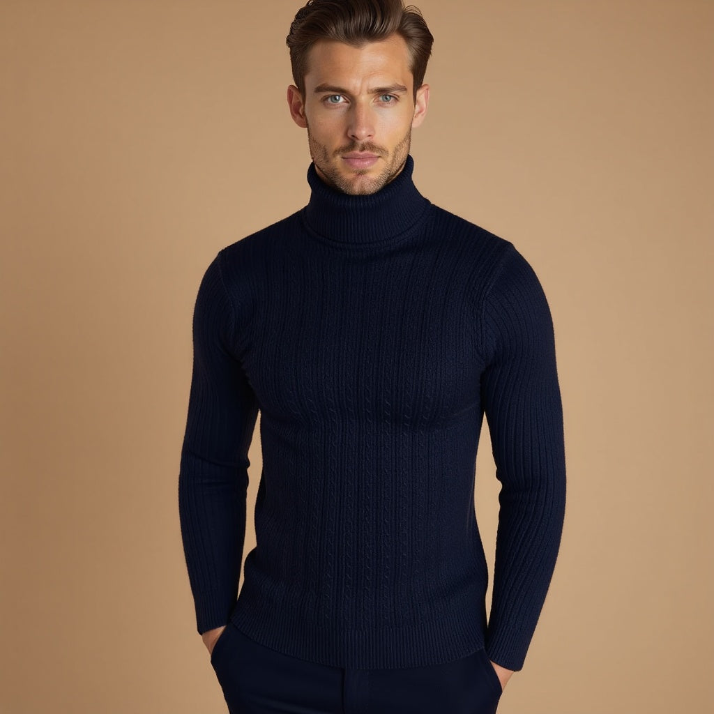 Herren Winter Kalte Jahreszeit Rollkragen Pullover
