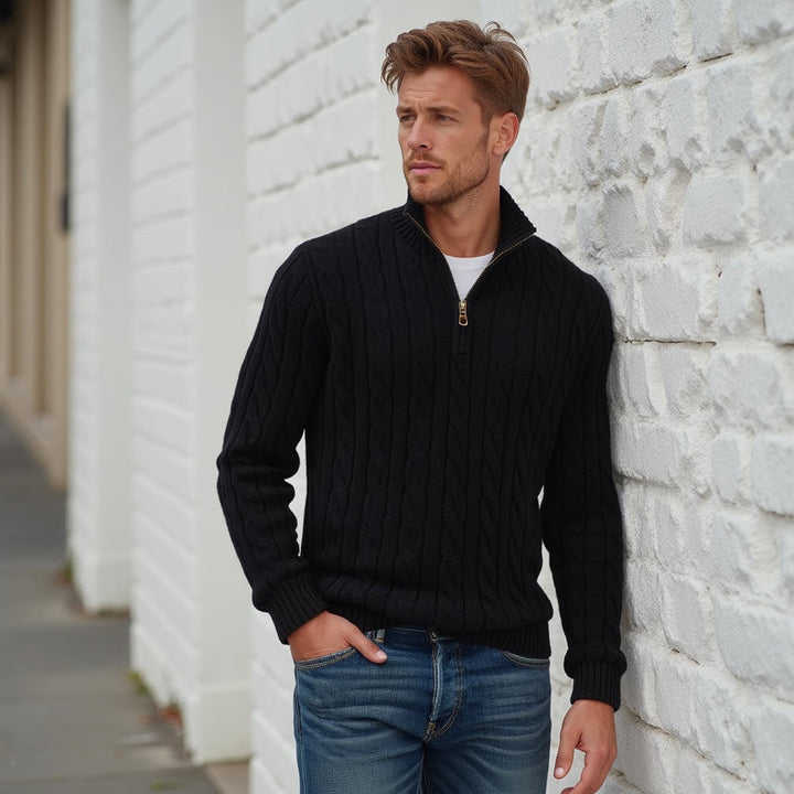 Herren Winter Kalte Jahreszeit Zip Pullover