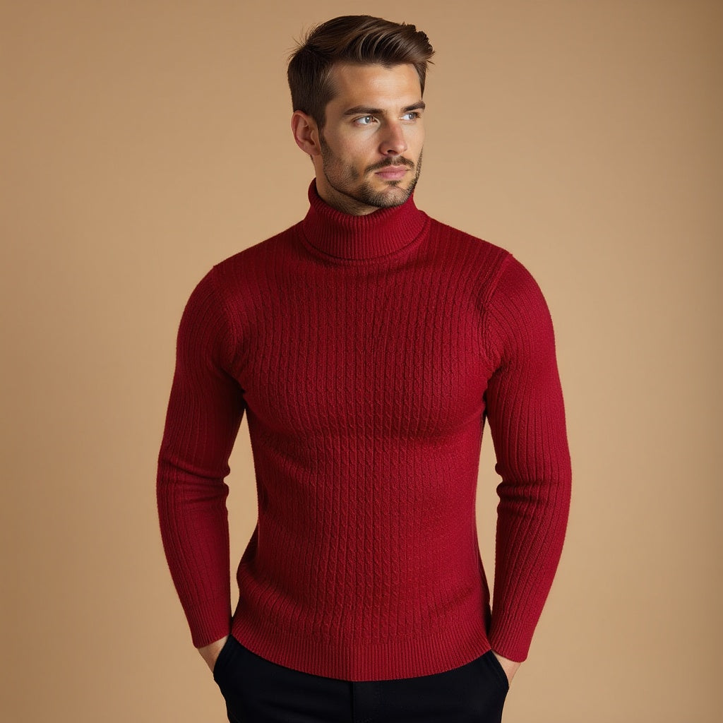 Herren Winter Kalte Jahreszeit Rollkragen Pullover