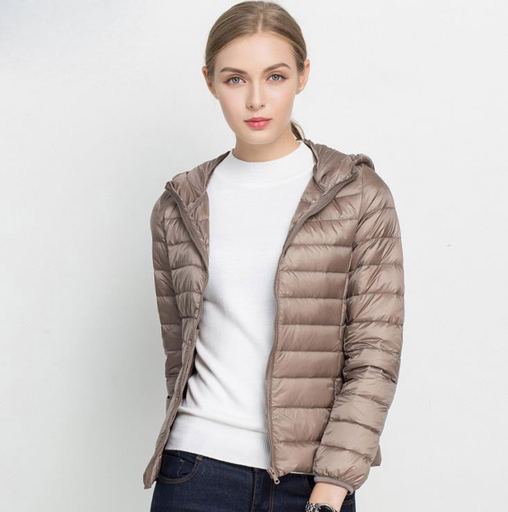Leichte Winter Steppjacke Mit Kapuze Damen