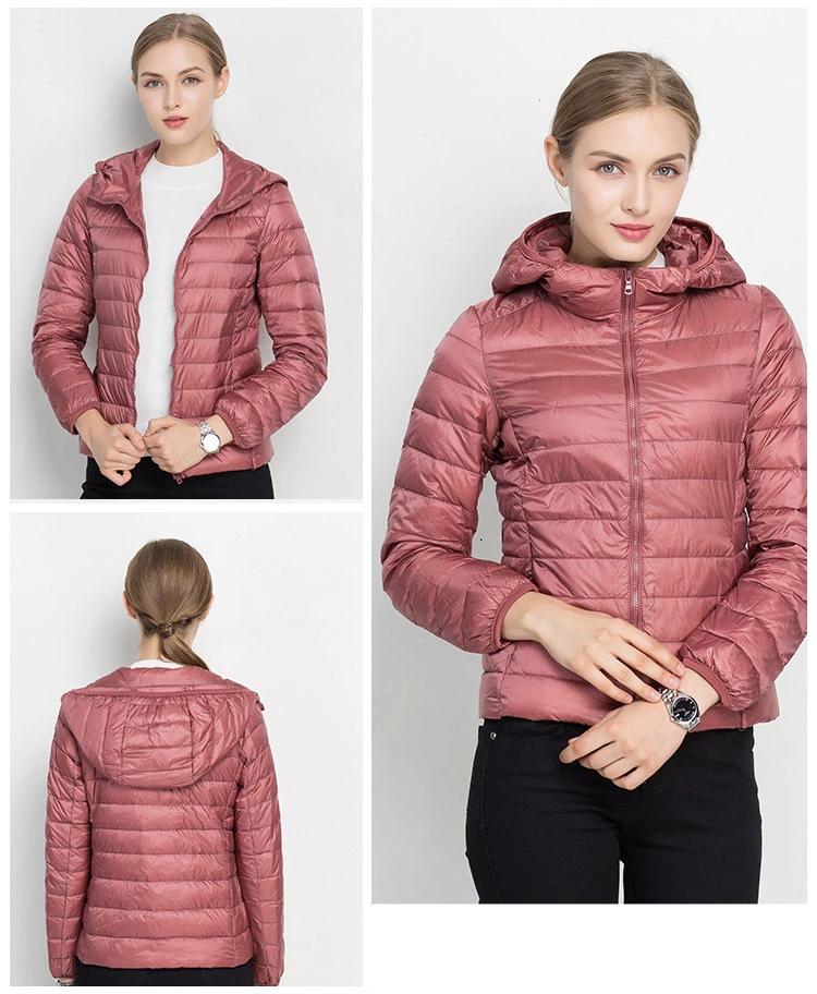 Leichte Winter Steppjacke Mit Kapuze Damen