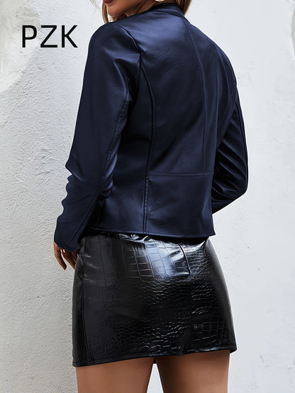 Slim Fit Winter Jacke Stylischer Zip-Up Freizeitlook Damen